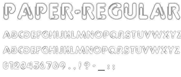 Paper Regular font
