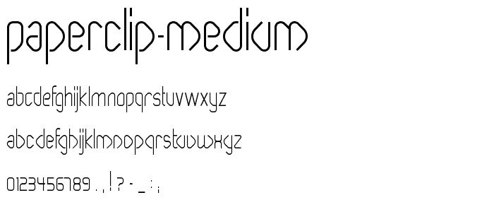 Paperclip Medium font