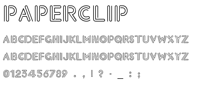 Paperclip font