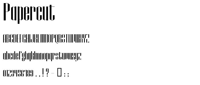 Papercut font
