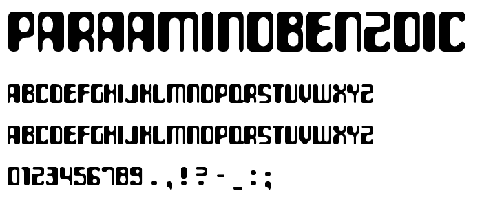ParaAminobenzoic font