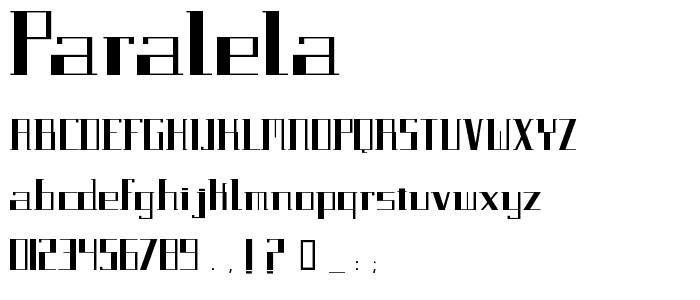 Paralela font