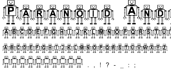 Paranoid Android BF font