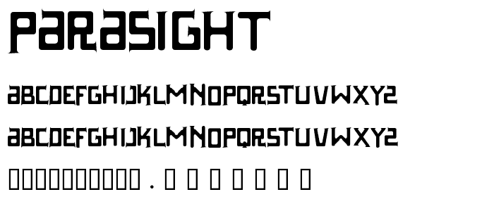 Parasight font