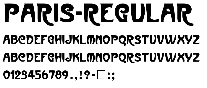Paris Regular font