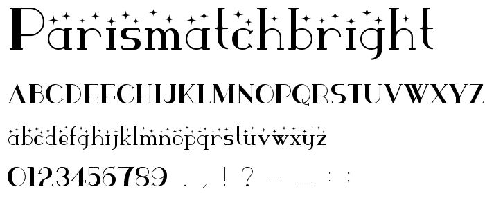 ParismatchBright font