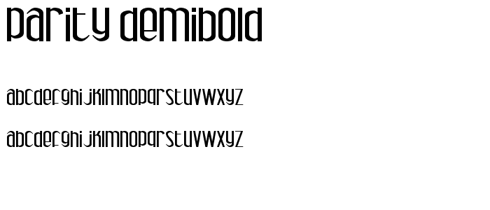 Parity DemiBold font