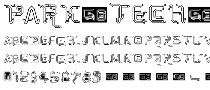 Park Tech CG Light font