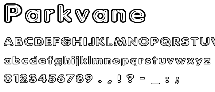 Parkvane font