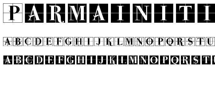 ParmaInitialenMK font