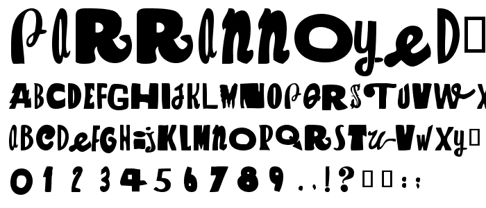 Parrannoyed Regular font