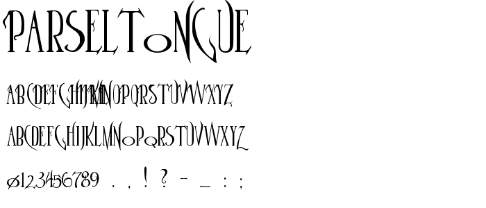 Parseltongue font