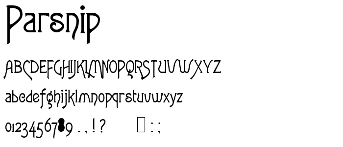 Parsnip font