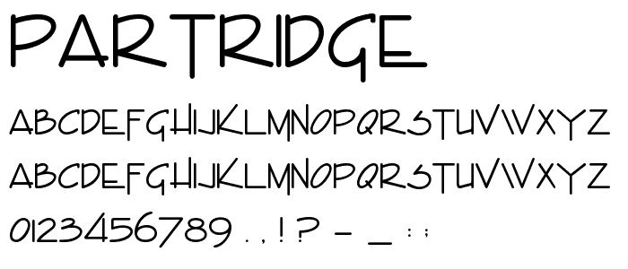 Partridge font