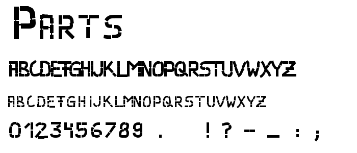 Parts font