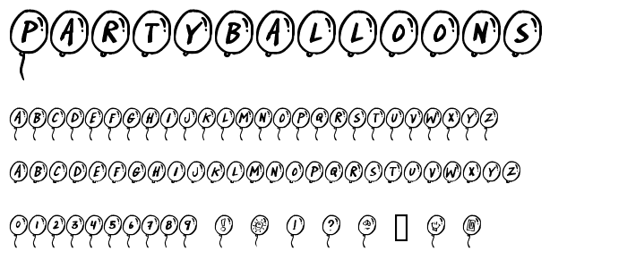 PartyBalloons font