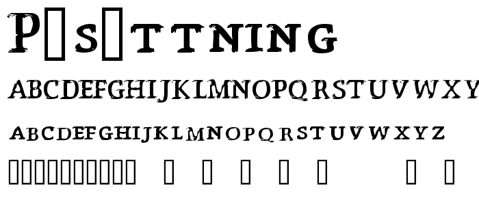 Påsättning font