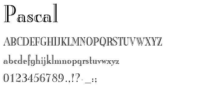Pascal font