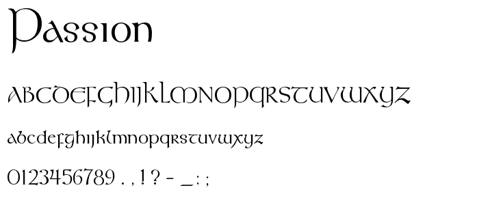 Passion font