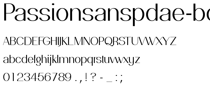 PassionSansPDae-Book font