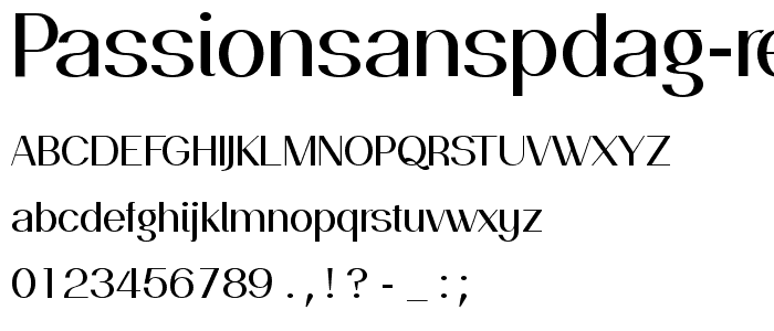 PassionSansPDag-Regular font