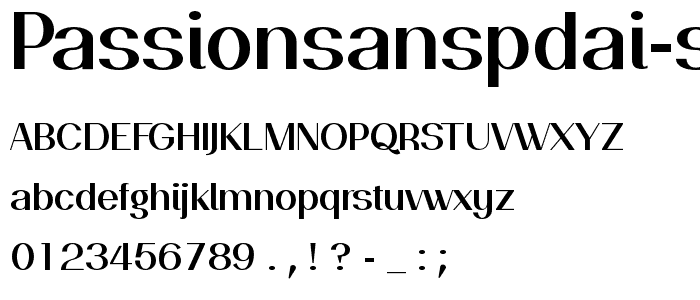 PassionSansPDai-SemiBold font