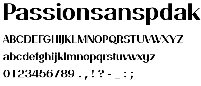 PassionSansPDak-Bold font