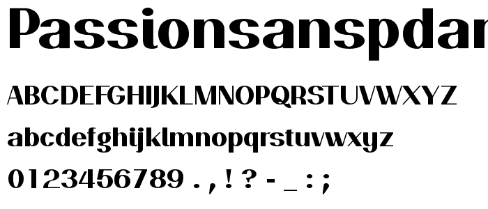 PassionSansPDam-Heavy font