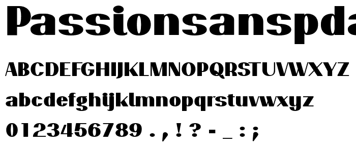 PassionSansPDaq-Black font