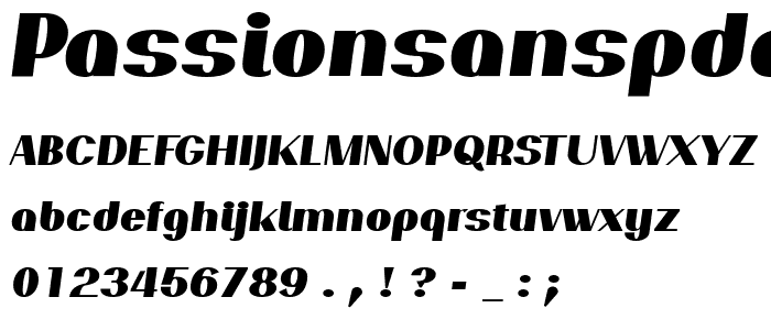 PassionSansPDar-BlackItalic font