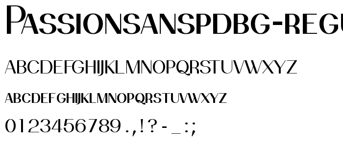 PassionSansPDbg-RegularSmallCaps font