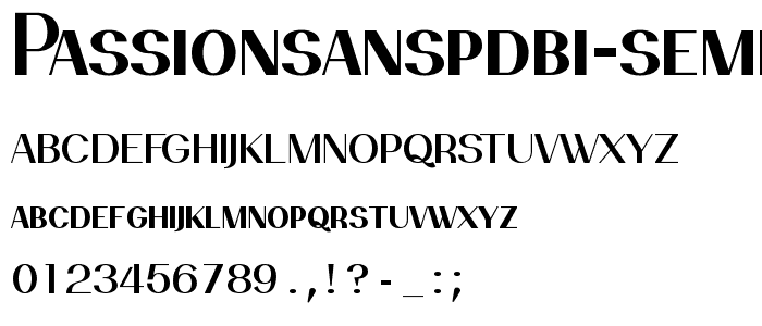PassionSansPDbi-SemiBoldSmallCaps font