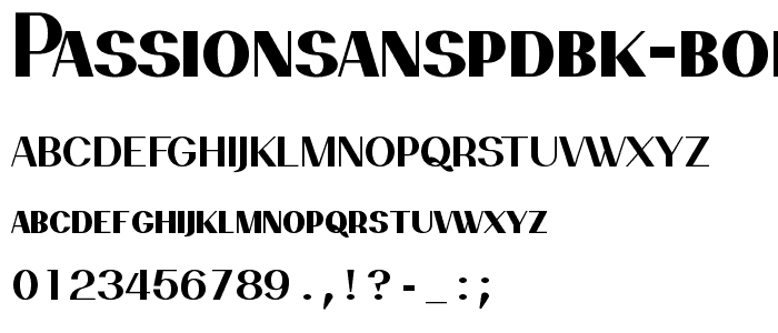 PassionSansPDbk-BoldSmallCaps font
