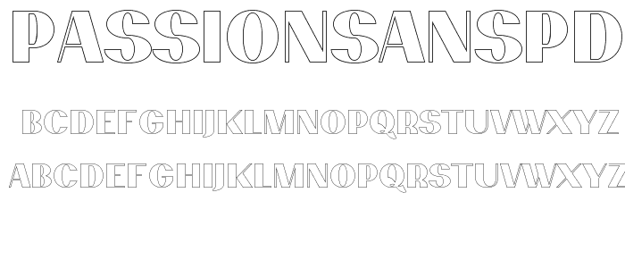 PassionSansPDca-OutlineLight font