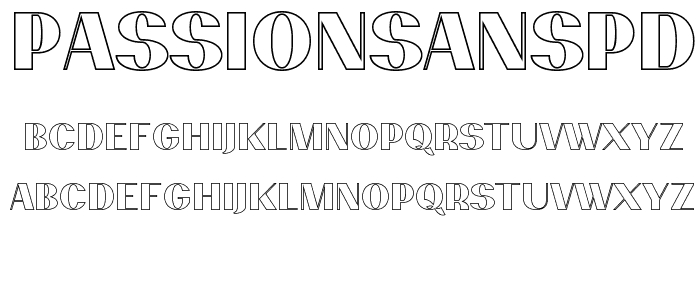 PassionSansPDcb-OutlineHeavy font