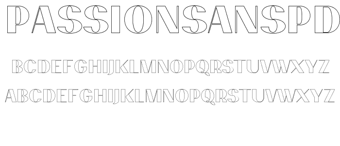 PassionSansPDcd-AccentOuter font