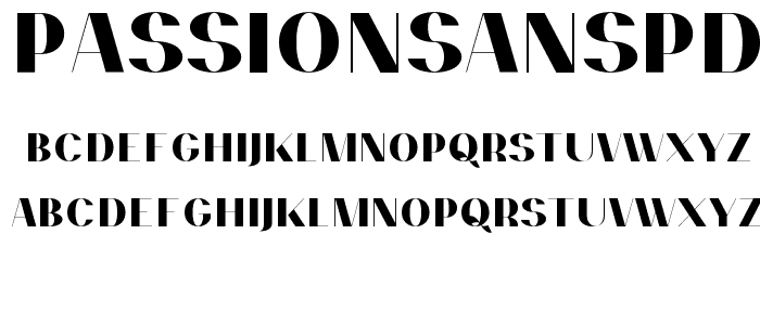 PassionSansPDce-AccentCenter font