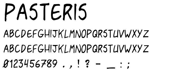 Pasteris font