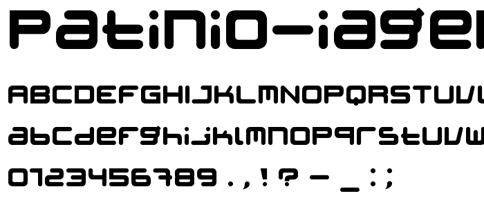 Patinio iAgency Rounded font