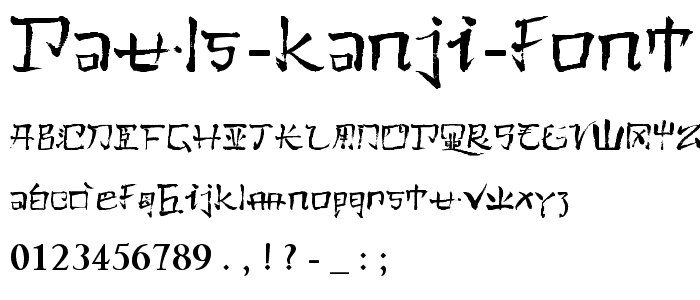 Pauls Kanji Font Bold font