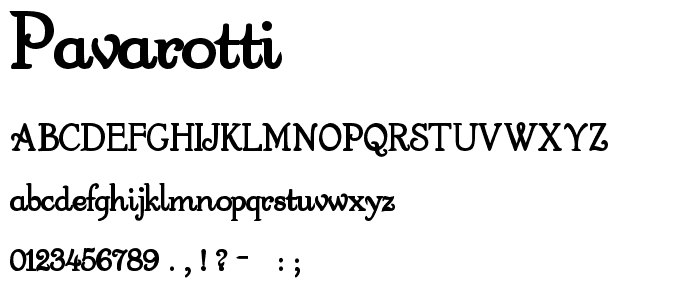 Pavarotti font