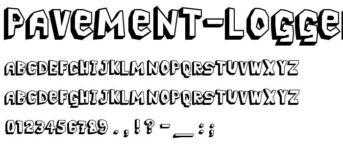 Pavement Logger font