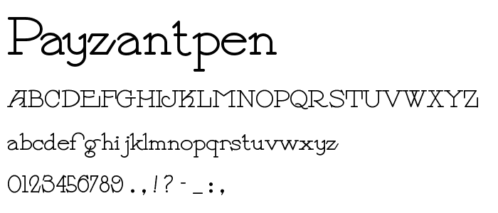 PayzantPen font