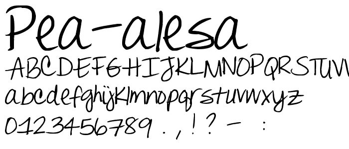 Pea Alesa font