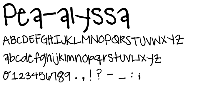 Pea Alyssa font