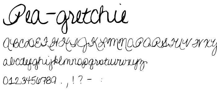 Pea Gretchie font