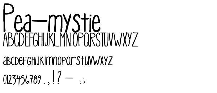 Pea Mystie font