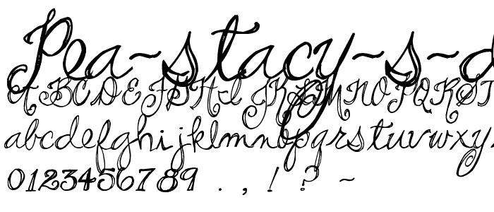 Pea Stacy s Doodle Script font