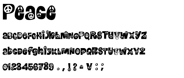 Peace font