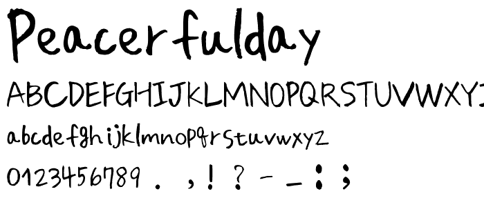 PeacerfulDay font